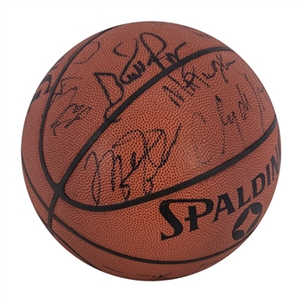 1992 Dream Team Signed Basketball Featuring All 12 Players and 4 Coaches Including Michael Jordan, Larry Bird, Magic Johnson & More! (JSA)